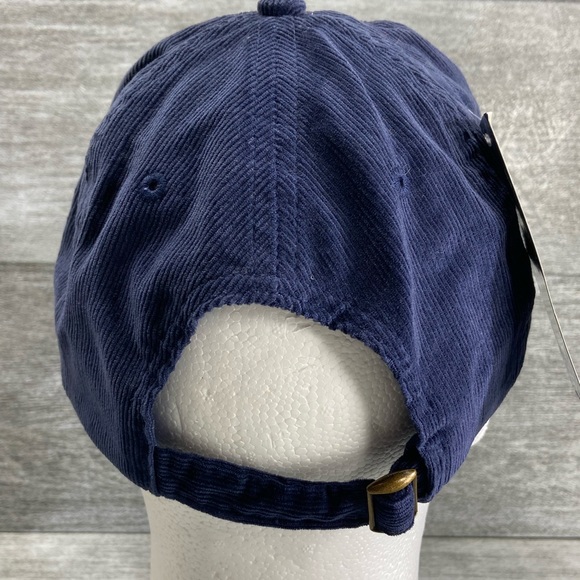 Cap America Trolls Spellout Navy Blue Corduroy Adjustable StrapBack Hat NWT - Picture 7 of 14